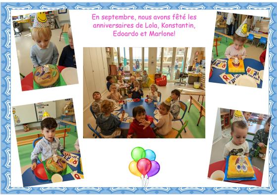 Anniversaires du mois de septembre